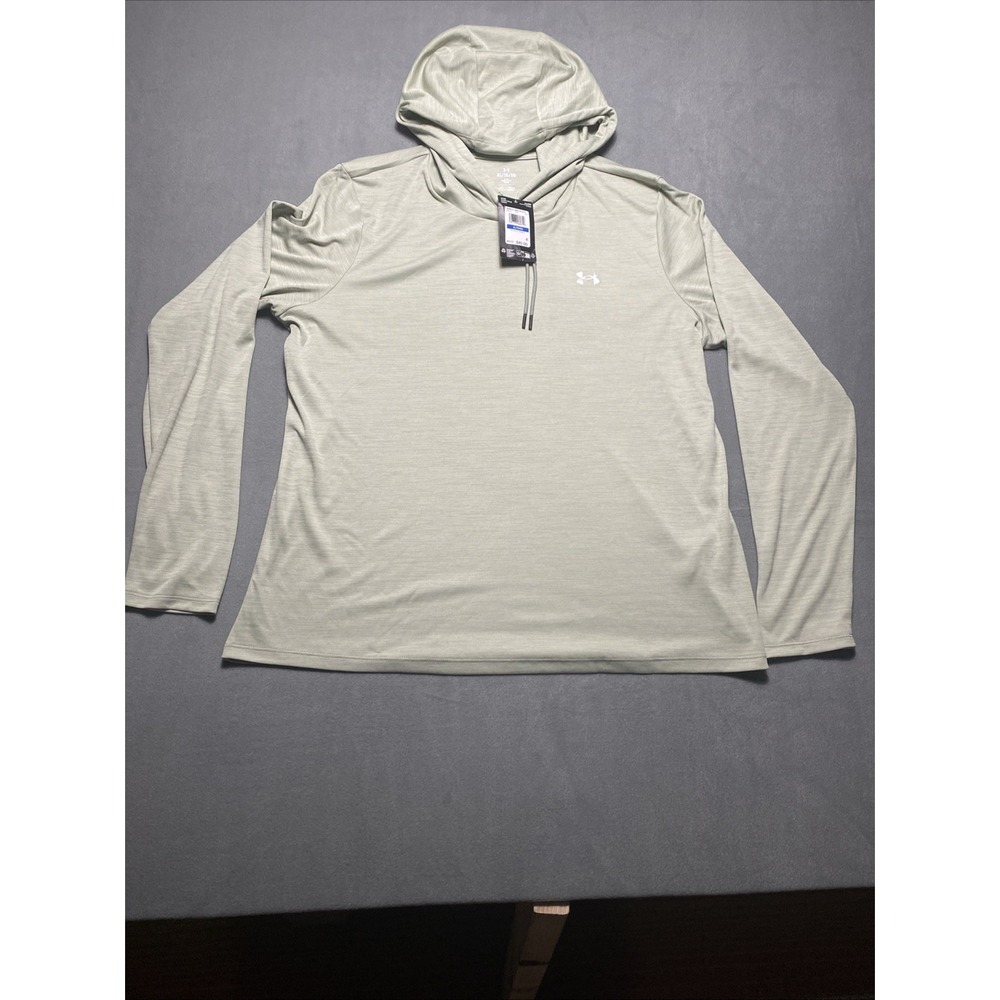 NWT Under Armour Women's Velocity Long Sleeve Hoodie Shirt Light Green Size‎ XL